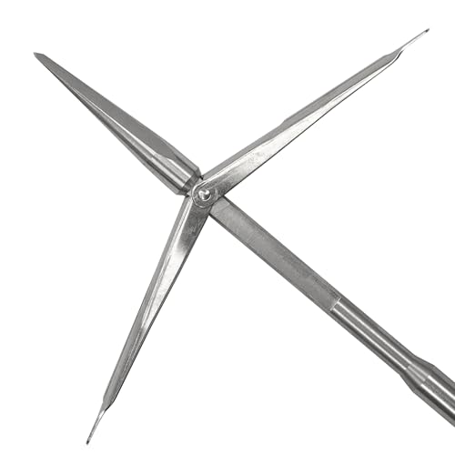 Palantic 7mm Tricuspid Spearfishing Speartip 6" Stainless Steel Tip – Durable Anti-Corrosion Replacement for Winter Spearf...