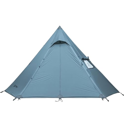 POMOLY Tipi Tent Camping Hot Tent, Hussar 20 Ultralight Solo Teepee with Stove Jack for 1P Hiking, Backpacking