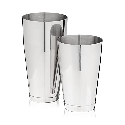 Viski Bartender Kit for Mixed Drinks and Cold Brew Cocktails, Includes Boston Cocktail Shakers, Mixing Glass, Jigger, Mudd...