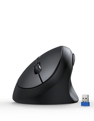 TECKNET Ergonomic Mouse, 4800 DPI 5 Adjustable DPI Levels, Wireless Vertical Mouse, 6 Buttons, 2.4G Silent Mouse for Lapto...