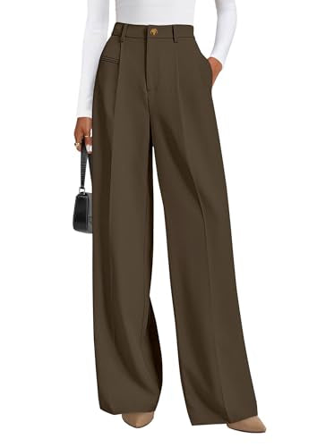 PRETTYGARDEN Womens Wide Leg Dress Pants 2026 Business Casual Flowy Work Palazzo Pants High Waisted Slacks Trousers