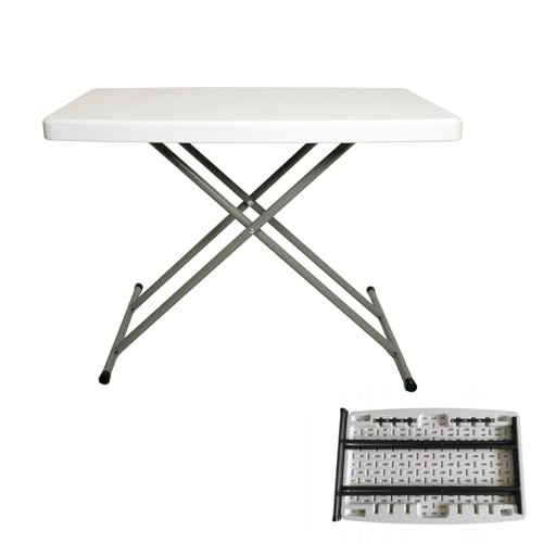 HiEthan 20"x30" Personal Mini Folding Table, Multifunctional Small Portable Foldable Table,Compact and Height Adjustable,W...
