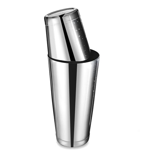 Boston Cocktail Shaker, Drink Mixing Set (18oz & 28oz) Weighted Stainless Steel Shaker Tins, Cocktail & Martini Mixed Drin...
