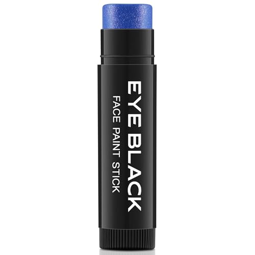 CCbeauty Blue Glitter Eye Black Stick for Baseball Football Softball Lacrosse Sport Accessories, Anti-Glare Eyeblack, Wate...