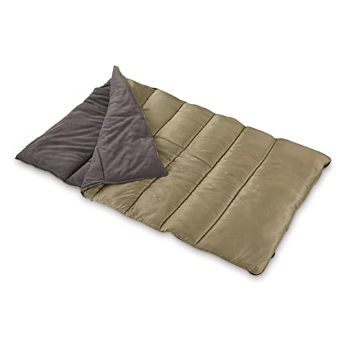 Guide Gear Canvas Hunter 20-Degree Double Sleeping Bag for Adults and Kids 2-Person Warm Winter Cold Weather Lightweight P...