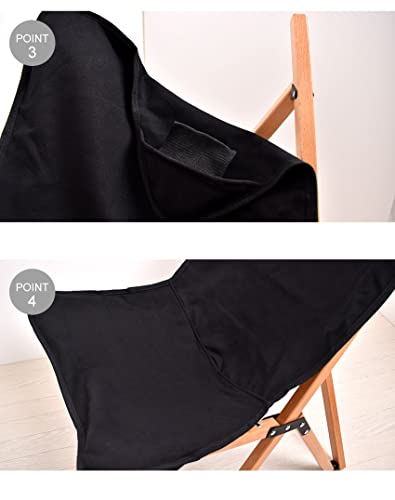 Peace Park Camping Chair, Outdoor Chair Wood Chair, Foldable, Compact, Storage Bag Included