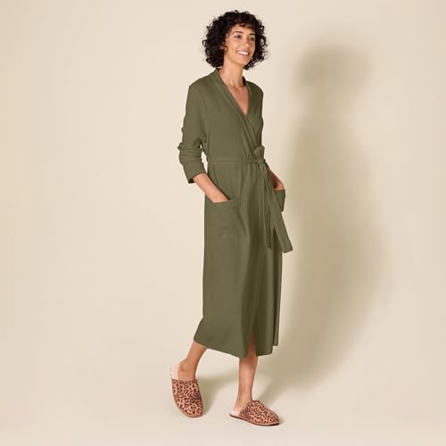 Amazon Essentials Women's Lightweight Waffle Full-Length Robe (Available in Plus Size)