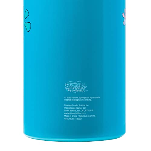 Silver Buffalo Spongebob Squarepants Sup, Fishes? Stainless Steel Water Bottle With Twist Lid, 42 Ounces
