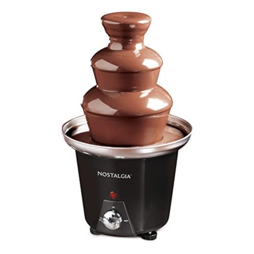 Nostalgia 3 Tier Electric Chocolate Fondue Fountain Machine for Parties - Melts Cheese, Queso, Candy, and Liqueur - Dip St...