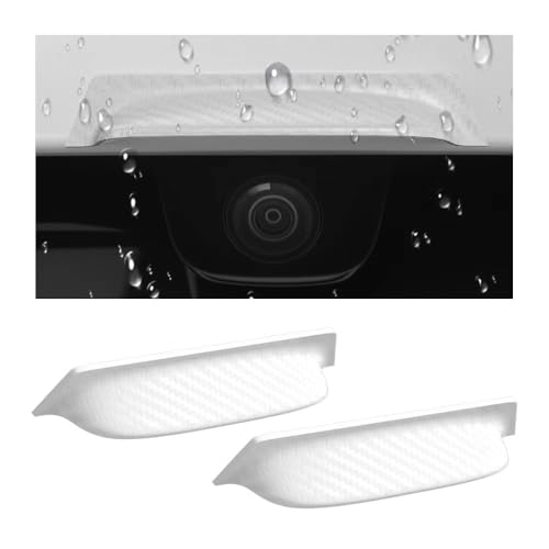 2PCS Backup Camera Rain Shield,Carbon Fiber Backup Camera for Car Anti-Rain Cover for Clear Rear View,Universal Reverse Ca...