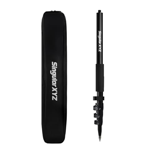 SingularXYZ Aluminum GPS Rover Rod Telescopic Survey Pole for Land Surveying & Engineering – RTK GPS/GNSS Accessory for Su...
