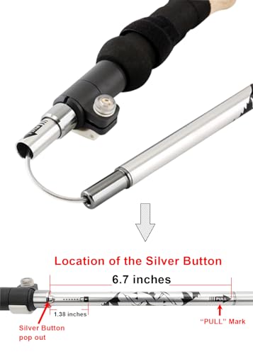 A ALAFEN Aluminum Collapsible Ultralight Travel Trekking Hiking Pole for Men and Women (Fits 5'3" - 6'2")