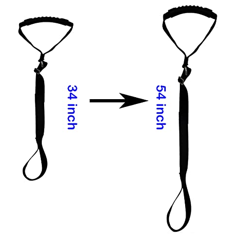 Kayak Stand Up Assist Strap Pull Up Strap Multi-Purpose Kayak Canoe Drag Strap,Strong Handle Adjustable Length from 34-54 ...