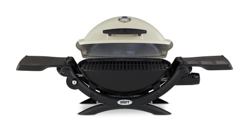 Weber Q1200 Liquid Propane Portable Gas Grill for Travel and Camping, 1 Burner, Titanium