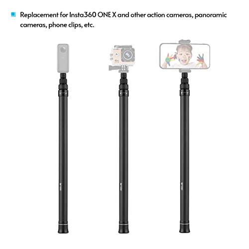 Andoer Adjustable Extension Pole, Carbon Fiber Selfie Stick 1.5m with 1/4" Screw for Insta360 One X/X2/R Panoramic Camera ...