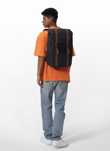 tomtoc Flap Laptop Backpack, Lightweight, Water-Resistant Casual Daypack, Durable Work-pack, Vintage Classic Rucksack for ...