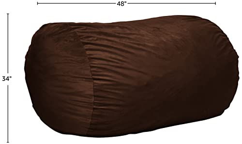 Sofa Sack Bean Bag Chair Cover, 6-Feet, Chocolate
