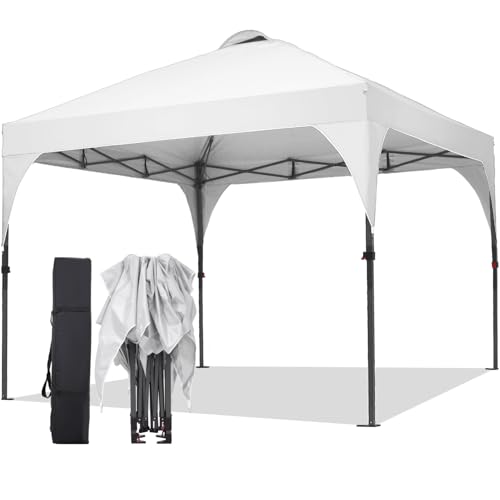 Oneofics Pop Up Canopy, 10x10 FT Instant Outdoor Canopy Tent with Carrying Bag, 3 Adjustable Heights - Portable for Outdoo...