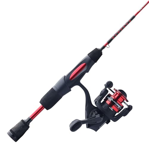 Ugly Stik 28" Carbon Ice Spinning Rod and Reel Combo, 5 Size Reel, 1 Piece Fishing Rod, Medium Light Rod Power, 2-6 lb Lin...