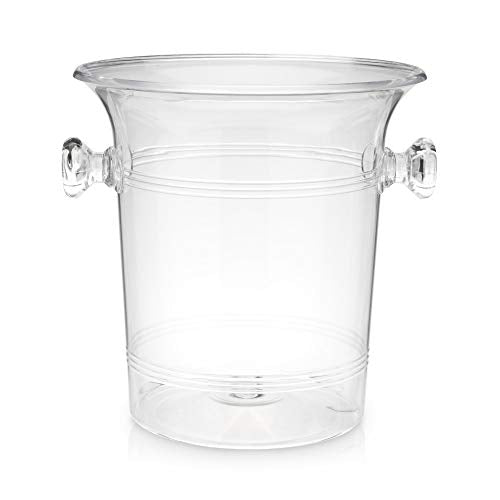 True Clear Acrylic Ice Bucket with Handles, 3-Liter Capacity, Durable Wine and Champagne Bucket, Perfect Ice Buckets for P...