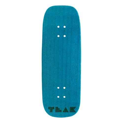 Teak Tuning Prolific Wooden Fingerboard Deck, 33.5mm x 96mm Boxy Shape - Teak Teal - 5 Ply with Custom Color Matching Mid Ply - Includes Prolific Foam Tape