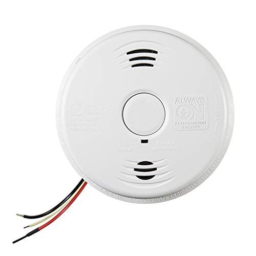 Kidde Smoke and Carbon Monoxide Detector Alarm with Voice Warning | Hardwired w/10 Year Lithium Battery Backup | Interconnectable | Model # i12010SCO, White