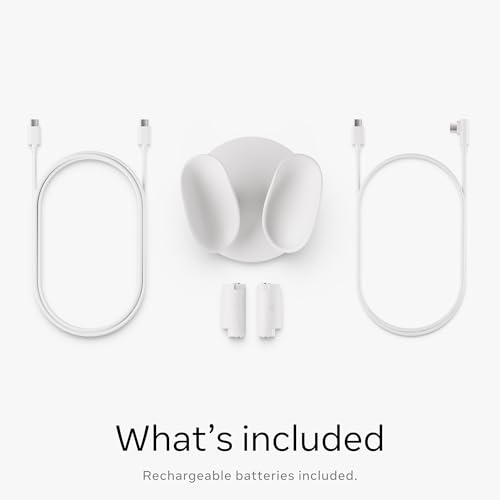 Meta Quest Compact Charging Dock — Works with Meta Quest 3/3S — Extended Headset Charging Cable — Wireless Charging for To...