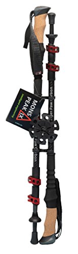 Mons Peak IX Tiger Paw Carbon Fiber Trekking Poles for Hiking Trekking Walking Snowshoeing - Cork Grip Ultralight Collapsi...