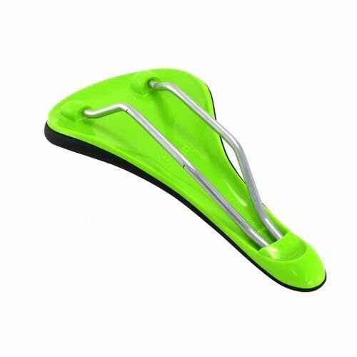 Fabric Scoop Elite Shallow Cro-Mo Rails Road MTB Saddle, Black and Green, VL1791
