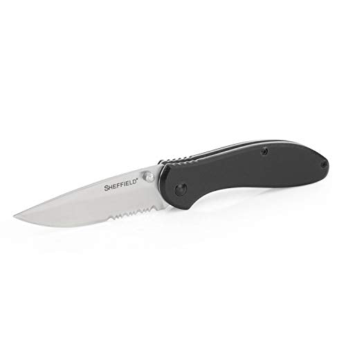 Sheffield 12164 Berda Assisted Open Knife, 3 Inch Blade EDC Knife, for Survival Gear, Self Defense, and More, G10 Handle, ...