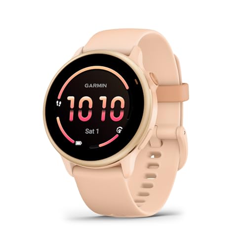 Garmin vívoactive® 6, Health and Fitness GPS Smartwatch, AMOLED Display, Up to 11 Days of Battery, Metallic Pink Dawn with...