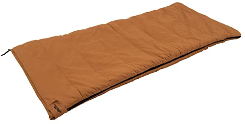ALPS OutdoorZ Redwood -10°F Flannel-Lined Sleeping Bag with Cotton Canvas Shell, Heavy-Duty Zippers, Oversized Rectangle D...