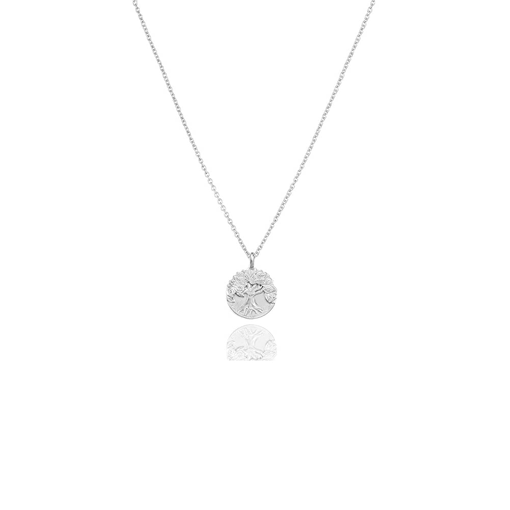 LANG XUAN Friendship Tree of Life Pendant Necklace Good Luck Compass Pendant Chain Necklace with Message Card Gift Card for Wome