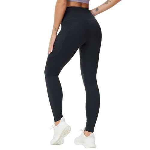 THE GYM PEOPLE Women's High Waist Yoga Pants Buttery Soft Stretchy Tummy Control Workout Athletic Leggings with Pockets