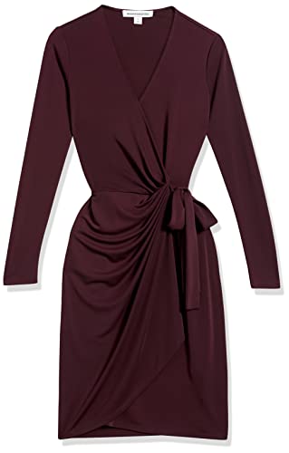 Amazon Essentials Women's Long Sleeve Classic Wrap Dress (Available in Plus Size)