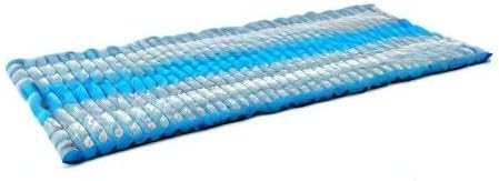 Leewadee - Foldable Floor Mattress - Japanese Roll Up Futon -Trifold Tatami Mat- Guest Floor Bed - Camping Mattress - Thai Massage Mat, Kapok Filled, 75 x 39 inches, Light Blue