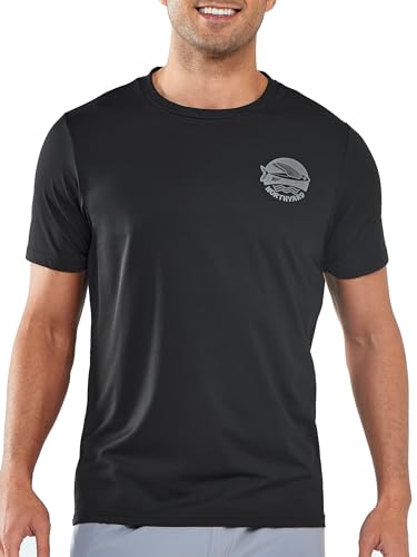 NORTHYARD Mens Swim Shirt Rash Guard UPF 50+ Quick Dry Short Sleeve Fishing Shirts Sun Protection Shirt Beach Water Swimming