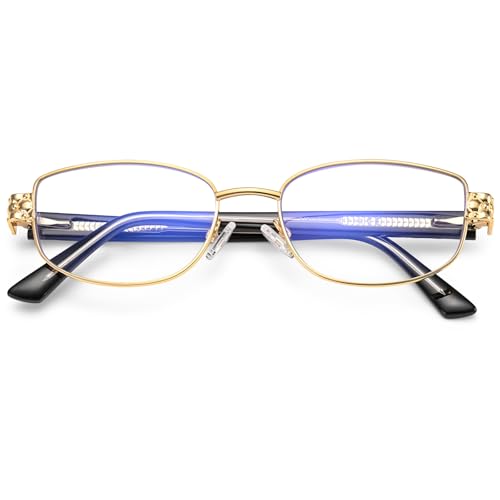 Dollger Rectangle Blue Light Blocking Glasses for Woman Men Small Y2K square Metal Frame Bluelight Computer Screen Gaming