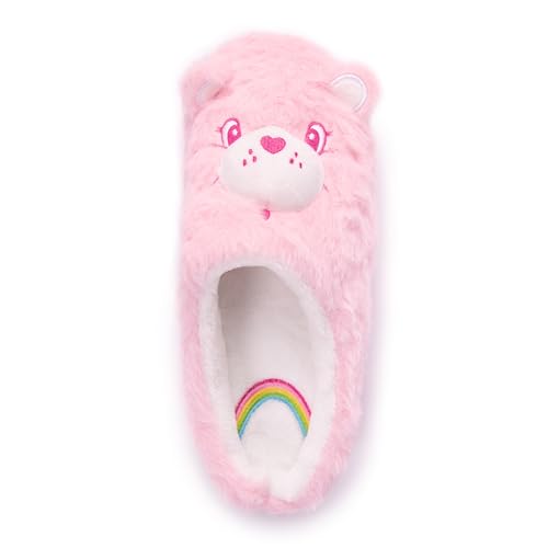 Care Bears Unisex-Adult Cozy Plush and Terry Memory Foam Indoor Outdoor Soled Slipper in Sizes S-XL