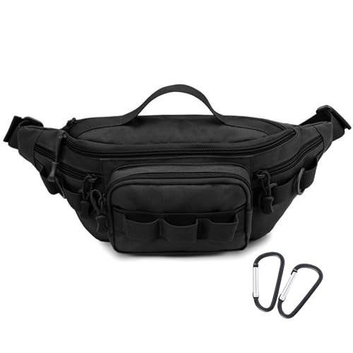 Tactical Fanny Pack,Small Fishing Tackle Bag Water-Resistant Military Waist Bags Portable Fishing Storage Waist Packs for ...