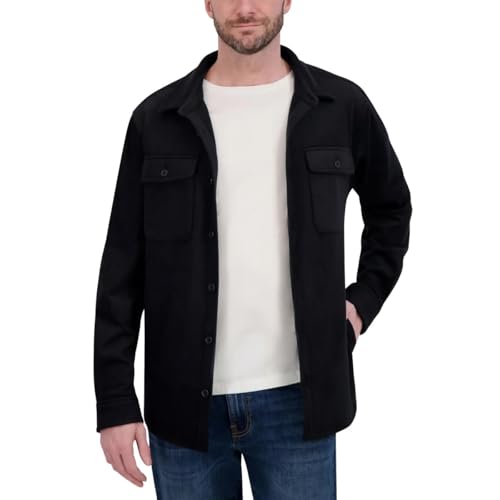 Kirkland Signature Men's Shirt Jacket – Heavyweight 2-Way Stretch Workwear, Button Closure, Long Sleeve, Casual Outerwear
