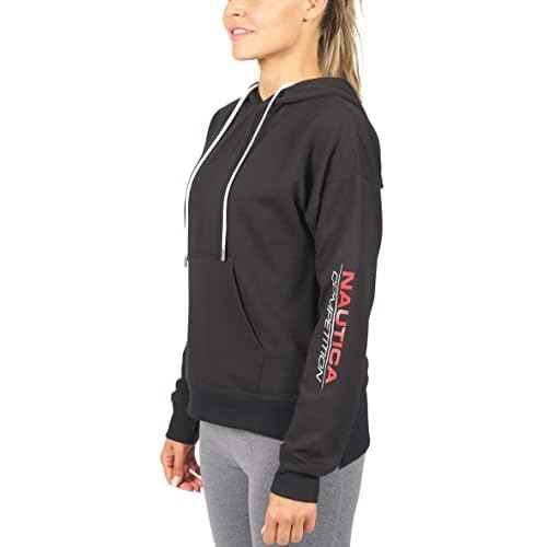 Nautica Competition Women's Athletic Active Basic Essential Pullover Sweatshirt Hoodie Ultra Soft Fleece With Pockets