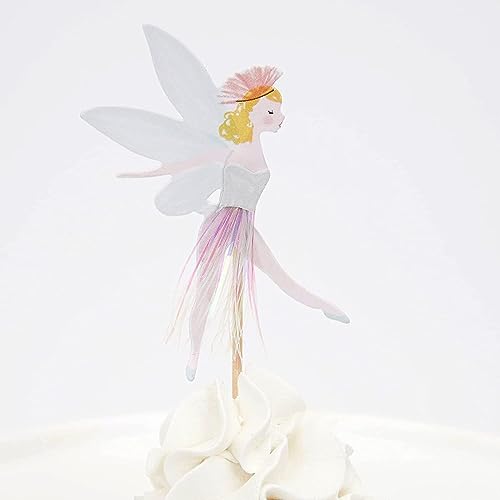 SAMOKA Fairy Cupcake Toppers,24 PCS Fairy Cake Topper,Fairy Party Decorations,Fairy Birthday Party Decorations