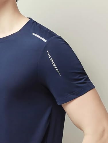 Quick Dry Ice Silk Athletic T-Shirts for Men, Athletic Short Sleeve Moisture Wicking Tee for Running,Training （1 Piece）
