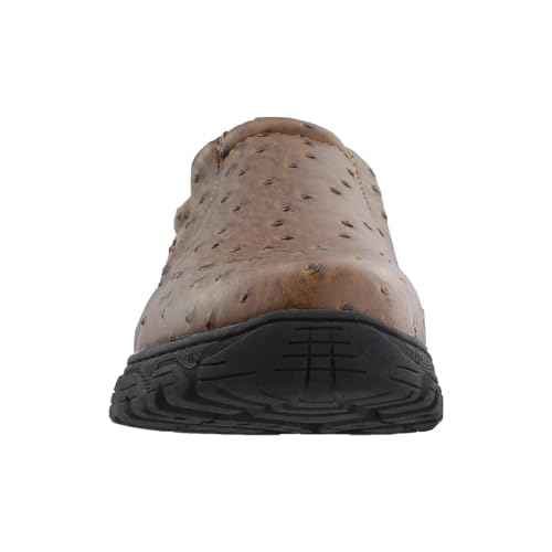 ROPER Mens Performance Faux Ostrich Slip On Casual Shoes - Brown