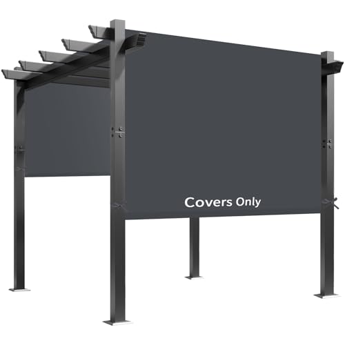 Universal Waterproof Pergola Canopy Shade Cover Replacement - 17'x6.8' Outdoor Sun Shades Canopy Top for Patio Gazebo Deck...