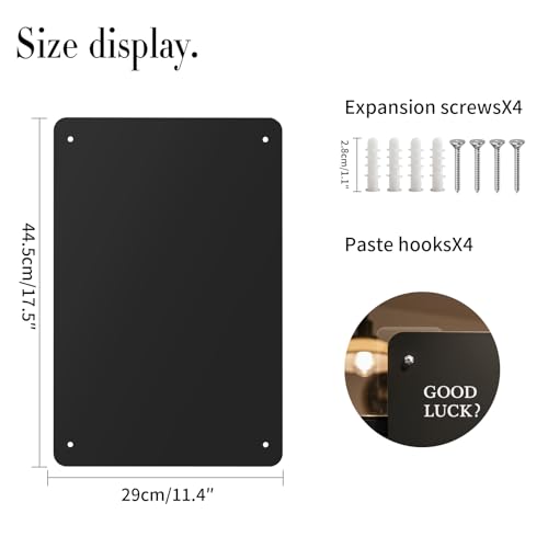FANXIYQ 2Pack Magnetic Board for Wall with 4 Expansion Screws & 4 Paste Hooks - Durable Metal Bulletin Board for Home/Offi...