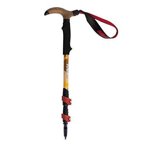 MBC T Shape Carbon Fiber Trekking Pole with High Cork Grip, Ultralight Walking Stick for Hiking, Camping