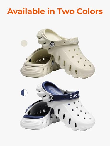 ORORO Unisex Garden Clogs, Lightweight Slip-On Shoes for Indoor Outdoor