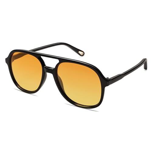 SOJOS Retro Polarized Aviator Sunglasses Womens Mens Classic 70s 80s Vintage Trendy Square Aviators SJ2174